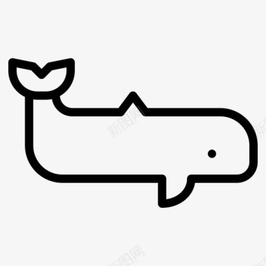 鲸鱼动物44轮廓图标