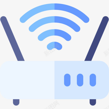 Wifi路由器通信和媒体33扁平图标