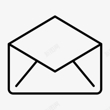 打开的邮件收件箱信件图标
