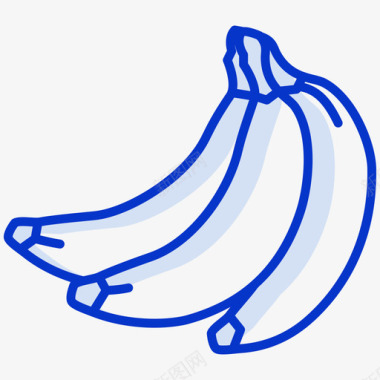 香蕉纯素39轮廓颜色图标