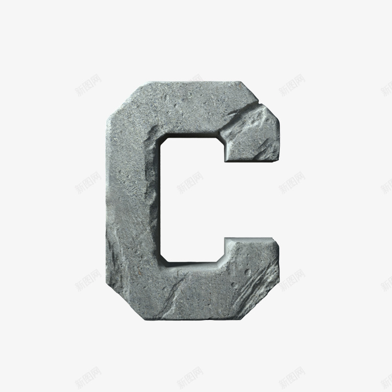 3D灰色石头英文字母Cpng免抠素材_新图网 https://ixintu.com 3D 英文 石头 字数 数字 26个 字母 透明 碎石 组合 文字