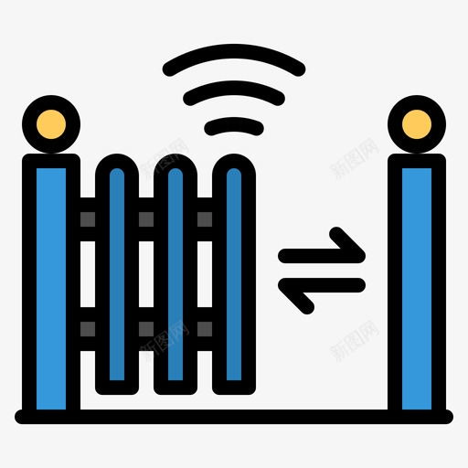 围栏物联网150线颜色svg_新图网 https://ixintu.com 围栏 联网 颜色