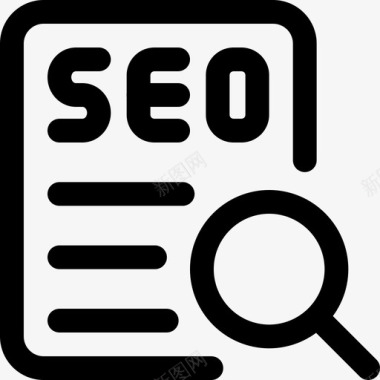 搜索网络应用SEO4线性图标