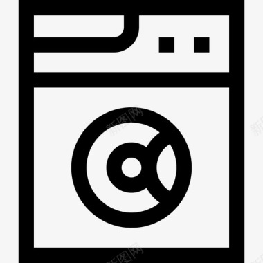 洗衣机卫生消毒8线性图标
