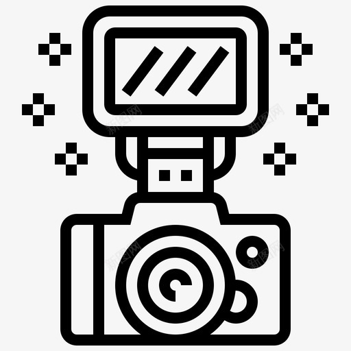 闪光灯照相机照相线路1svg_新图网 https://ixintu.com 闪光灯 照相机 照相 线路