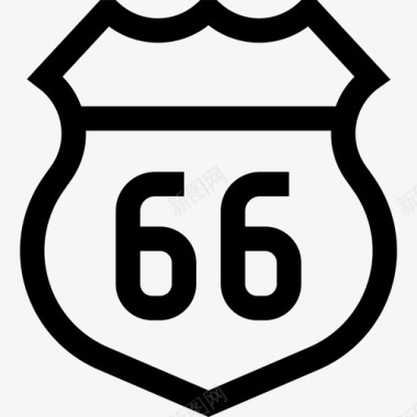 66号公路美利坚合众国6号线图标