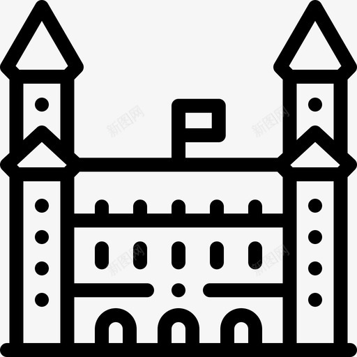布拉迪斯拉发城堡欧洲9号直线型svg_新图网 https://ixintu.com 布拉迪斯拉发 城堡 欧洲 9号 直线 线型