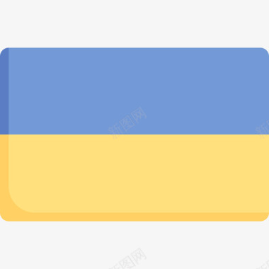 乌克兰国旗17平坦图标