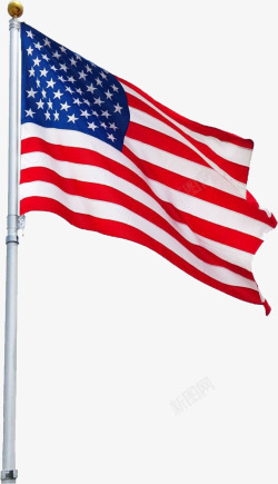 美国国旗米国旅游地图旗帜飘扬图电商素材