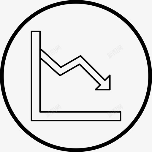 业务下降图表下跌svg_新图网 https://ixintu.com 业务 下降 图表 下跌 亏损 线图 图标