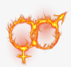 火焰式男性和女性的标志图标素材