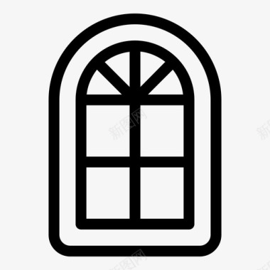 窗户建筑门图标