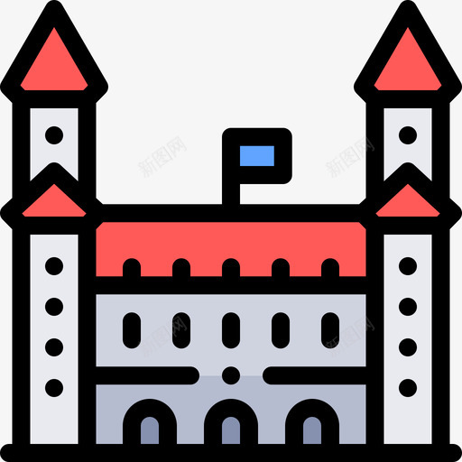 布拉迪斯拉发城堡欧洲10线性颜色svg_新图网 https://ixintu.com 布拉迪斯拉发 城堡 欧洲 线性 颜色