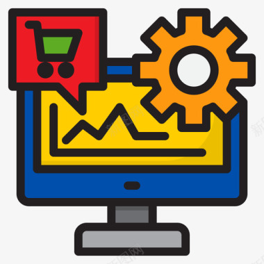 报告电子商务154线性颜色图标