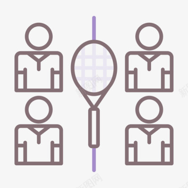 双人网球14直线颜色图标