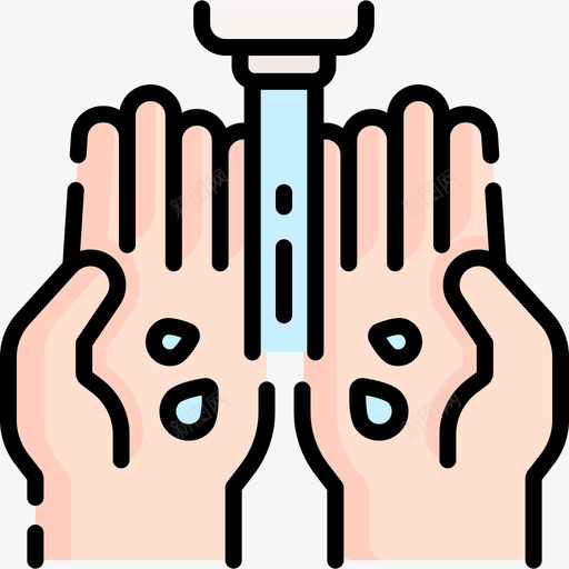 洗手卫生消毒4线色svg_新图网 https://ixintu.com 洗手 卫生 消毒 线色