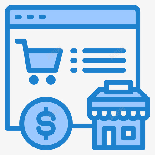 购物商店电子商务155蓝色svg_新图网 https://ixintu.com 购物 商店 电子商务 蓝色