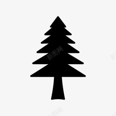 云杉圣诞树森林图标