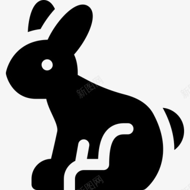 兔子野生动物55填充图标