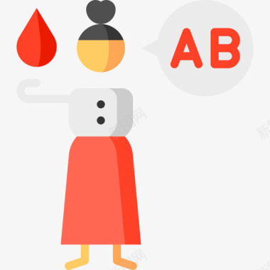 Ab型血献血87平坦型图标