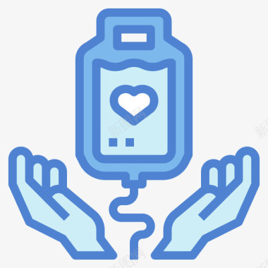 献血健康114蓝色图标