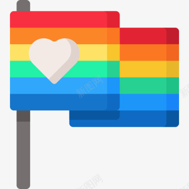 彩虹世界之爱11平坦图标
