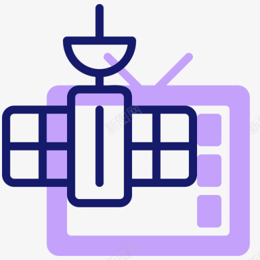 卫星电信6线颜色图标