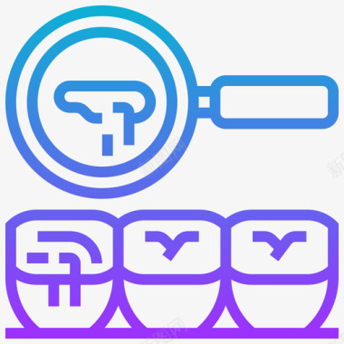 牙科检查健康检查10梯度图标