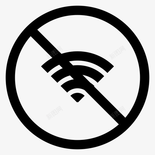 Wifi关闭禁用无线svg_新图网 https://ixintu.com Wifi 关闭 禁用 无线