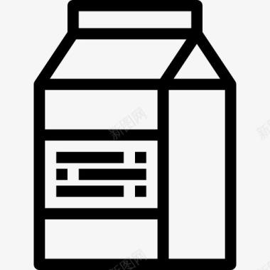 牛奶容器牛奶纸箱图标