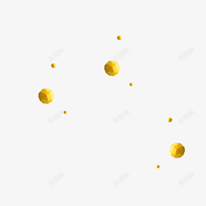 C4D黄色几何多边立体球漂浮png免抠素材_新图网 https://ixintu.com c4d 免抠图 微立体 3D 3d 放射 漂浮 点缀 立体 装饰 视觉 质感 金属 金色 球