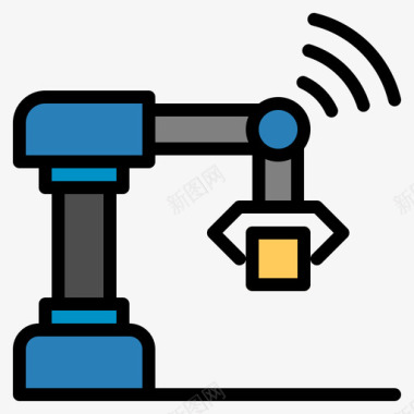 机器人物联网150线颜色图标