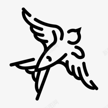 燕子动物鸟图标