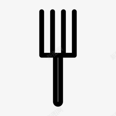 叉子餐叉厨房用具图标