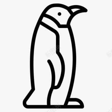 企鹅动物44轮廓图标