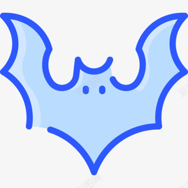 蝙蝠病毒传播80蓝色图标