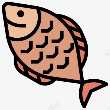 鱼夏季148线形颜色图标