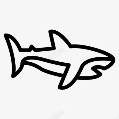 鲨鱼44号动物轮廓图标