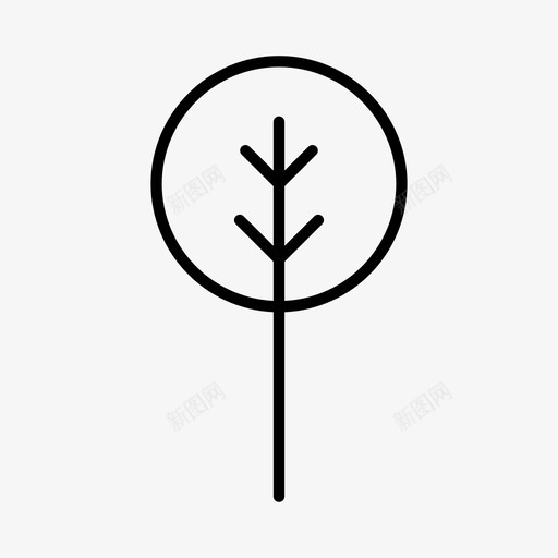 棒棒糖树绿色植物自然svg_新图网 https://ixintu.com 棒棒糖 绿色植物 自然 植物 树木