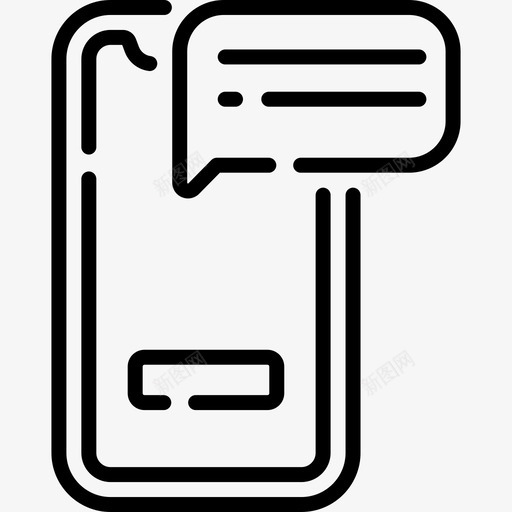 智能手机社交媒体185线性svg_新图网 https://ixintu.com 智能 手机 社交 媒体 线性