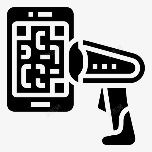 扫描仪代码支付svg_新图网 https://ixintu.com 扫描仪 代码 支付 qr 智能 手机 条形码 QRCodeGlyph2