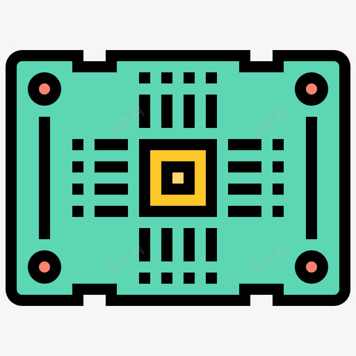 Pcb板电子元件9线颜色svg_新图网 https://ixintu.com Pcb 电子元件 颜色