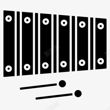 木琴乐器51字形图标