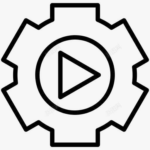 视频设置齿轮音乐svg_新图网 https://ixintu.com 视频 设置 齿轮 音乐