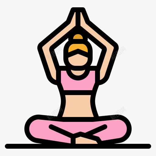 瑜伽活动10线条颜色svg_新图网 https://ixintu.com 瑜伽 活动 线条 颜色