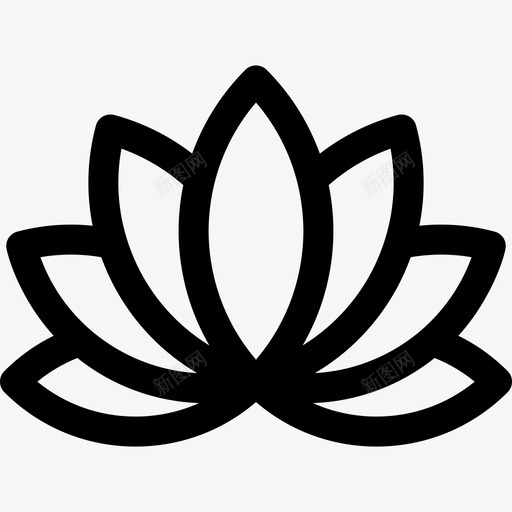 莲花瑜伽36直线型svg_新图网 https://ixintu.com 莲花 瑜伽 直线 线型