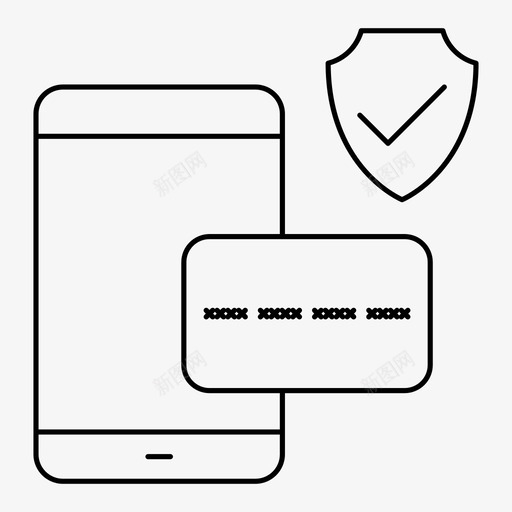 智能手机和信用卡保护激活激活信用卡svg_新图网 https://ixintu.com 信用卡 激活 智能 手机 保护 金融 四季