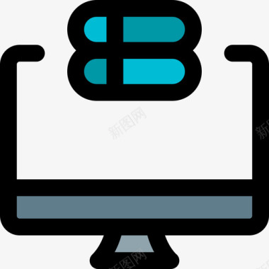 服务器办公服务器4线性颜色图标