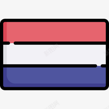 荷兰国旗18线颜色图标