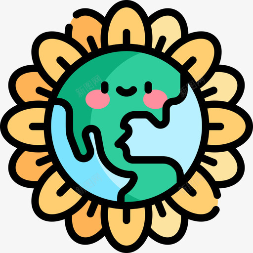 绿色地球地球母亲日45线性颜色svg_新图网 https://ixintu.com 地球 绿色 母亲 亲日 线性 颜色